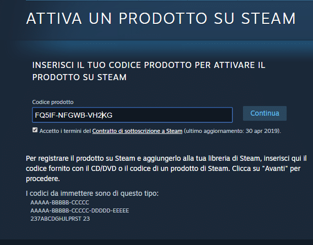 codice steam attivare browser mobile