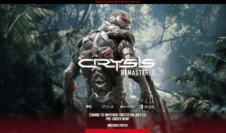 Crysis Remastered pre-order nintendo switch wallpaper