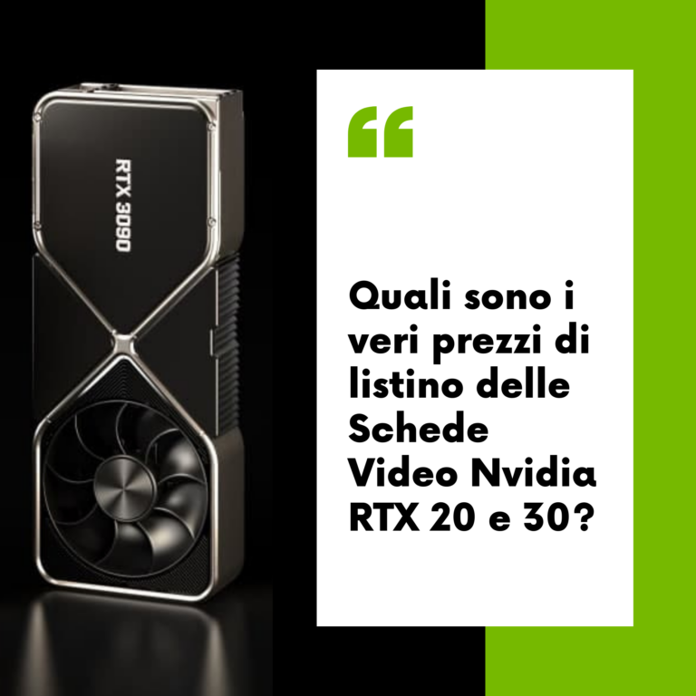 Nvidia RTX 20 30 Listino Prezzi