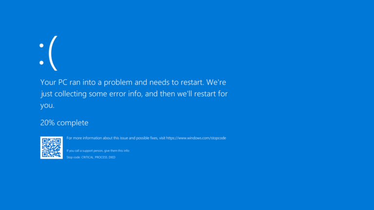Crash Blue Screen of Death