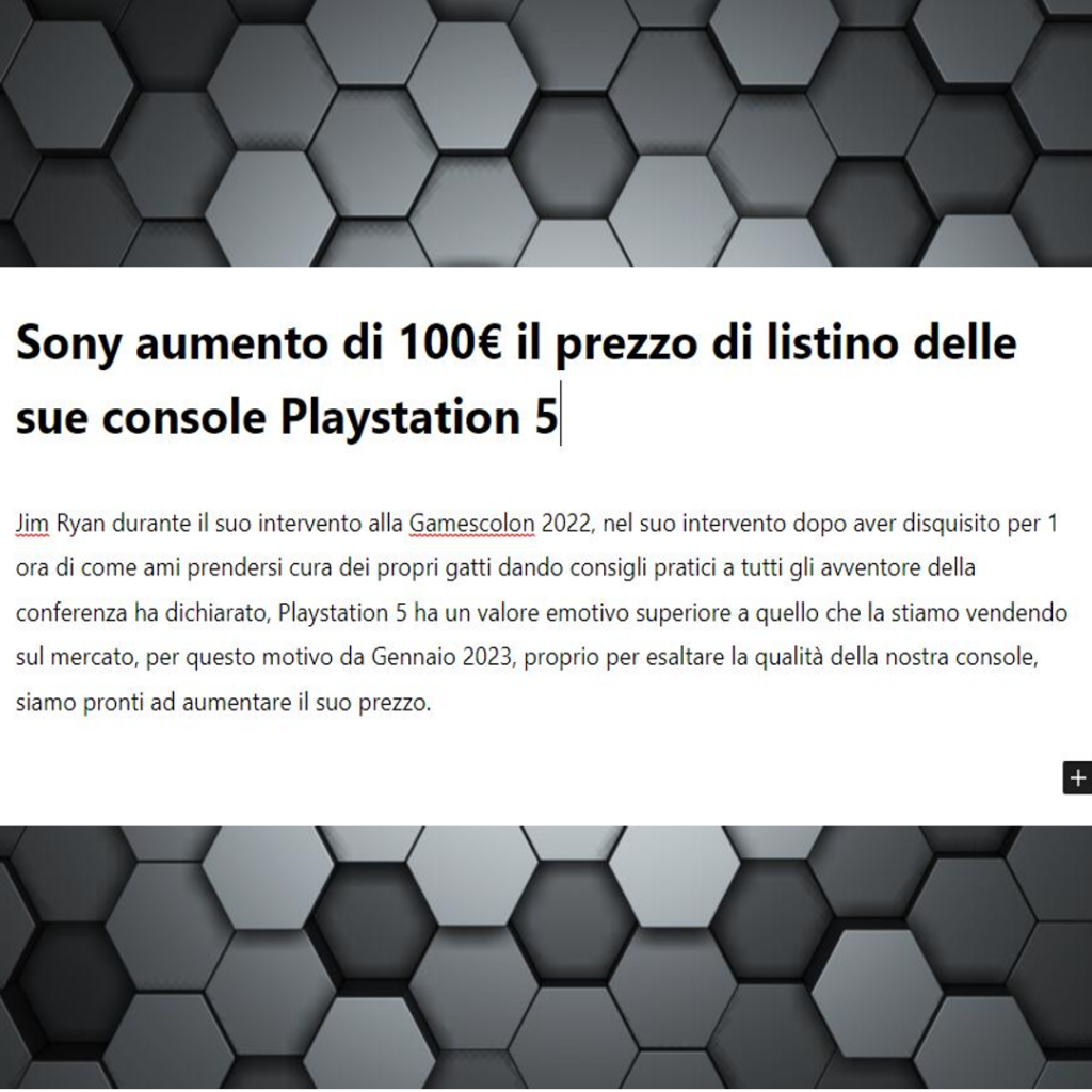 Playstation 5 aumento di prezzo