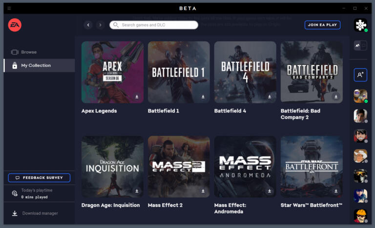 EA Desktop No Origin