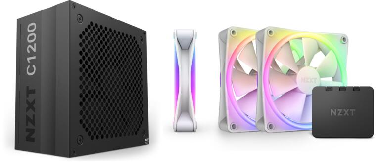 alimentatore C1200 Gold e ventole Serie F RGB DUO