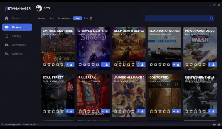 BetaManager, il tool per scaricare videogiochi