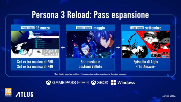 Persona 3 Reload: Pass Espansione e nuovi DLC da domani