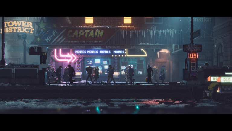 Replaced gameplay Phoenix City cyberpunk pixel art Sadcat Studios