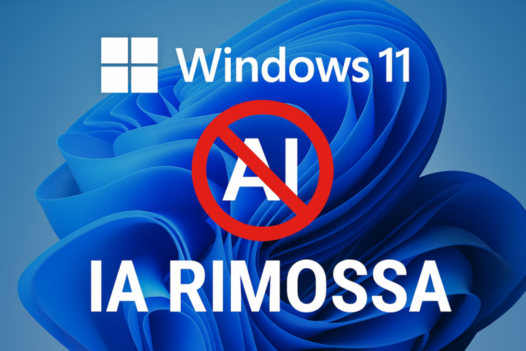 COME RIMUOVERE L'IA da WIndows 11 ecco la guida definitiva Open Source