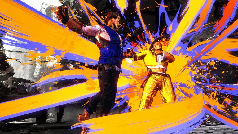 Luke e Jamie si scontrano in Street Fighter 6 tra vivaci schizzi di vernice colorata