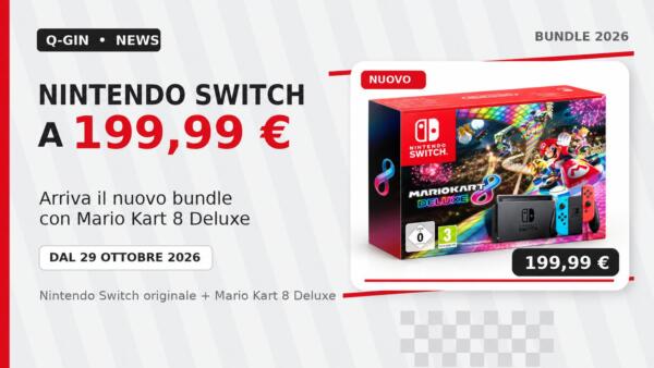 Nintendo Switch a 199,99 euro: arriva il nuovo bundle con Mario Kart 8 Deluxe