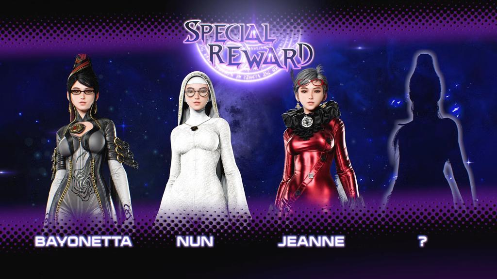 Stellar Blade presenta una collaborazione speciale con Bayonetta, proponendo quattro costumi: Bayonetta, Nun, Jeanne e un personaggio misterioso in silhouette