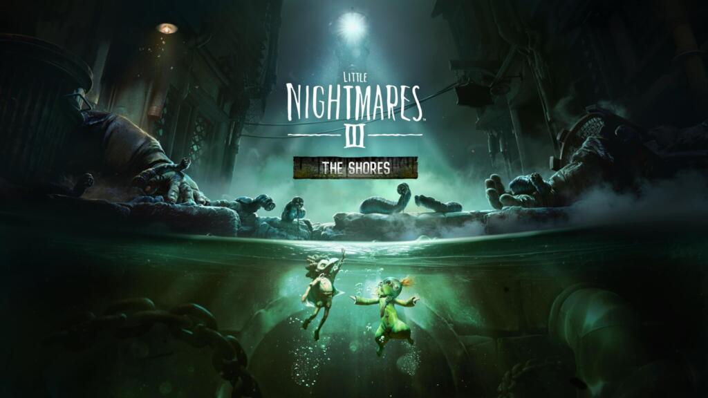 Key art ufficiale di Little Nightmares 3: The Shores con Low e Alone