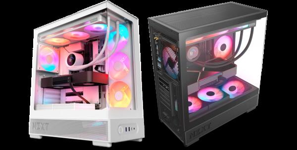 Panoramica dei nuovi case NZXT S5 RGB e S5 RGB Deluxe in acciaio e doppio vetro temperato.