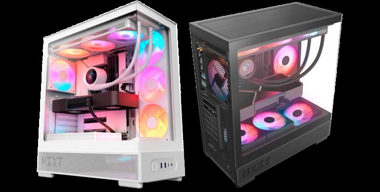 Panoramica dei nuovi case NZXT S5 RGB e S5 RGB Deluxe in acciaio e doppio vetro temperato.