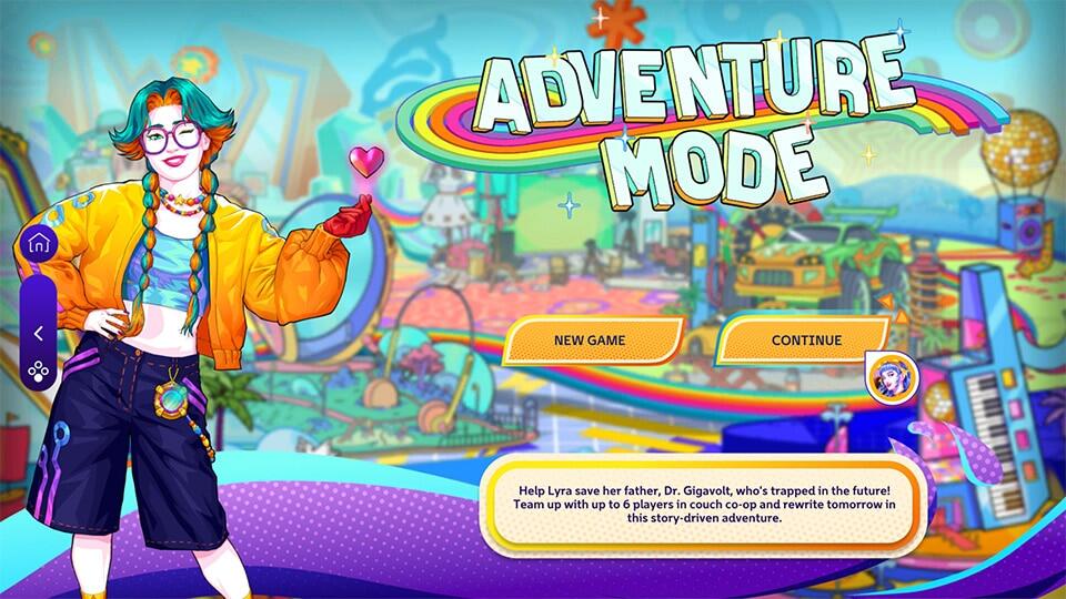 Just Dance Decades of Hits: schermata ufficiale della nuova modalità Avventura con Lyra Gigavolt