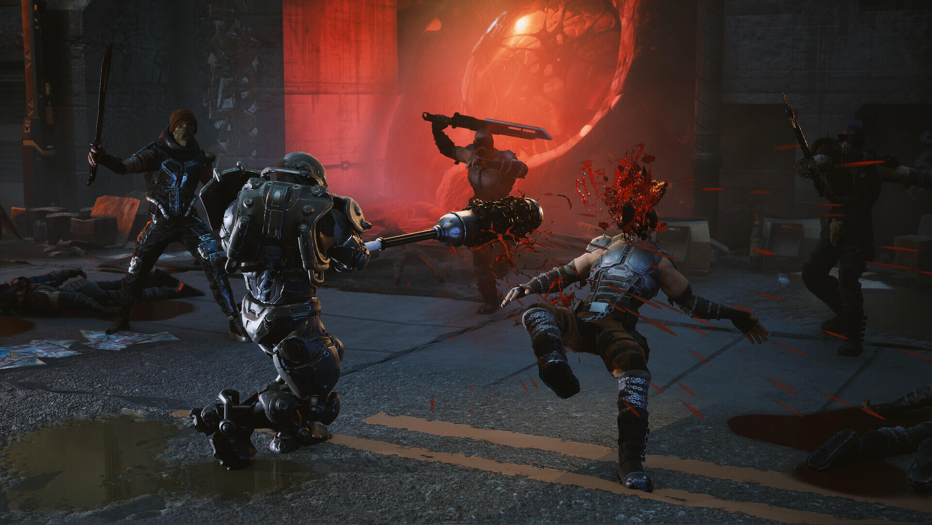 KIBORG, scontro con nemici cibernetici in un ambiente carcerario futuristico, screenshot del gioco base