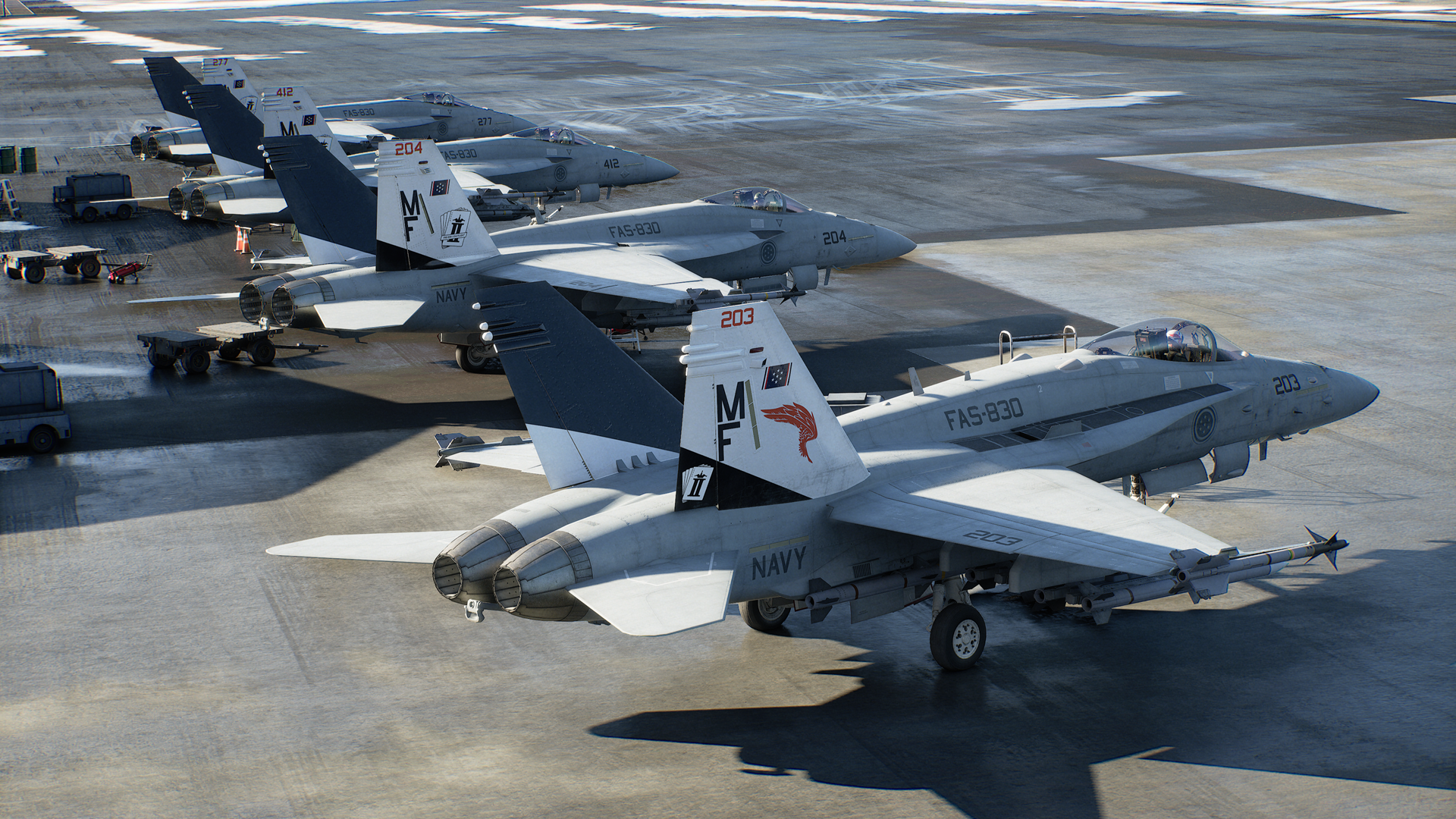 Screenshot in-game di Ace Combat 8: Wings of Theve che raffigura un bombardiere strategico in quota.