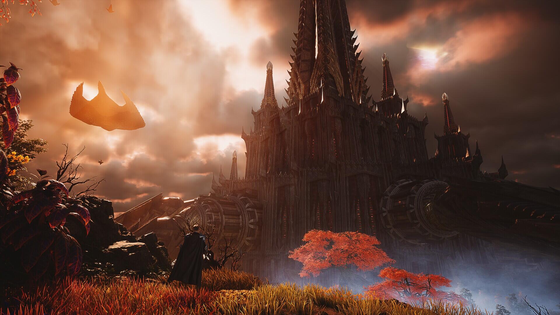 Screenshot di un epico raid di gruppo contro un colossale boss dungeon in AION 2
