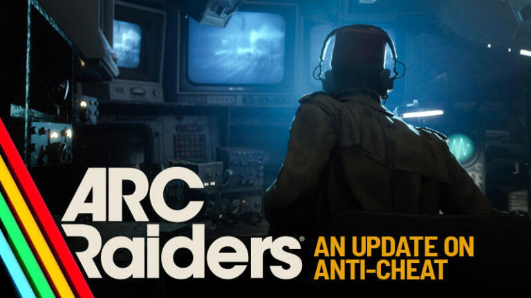 Banner ufficiale dell'aggiornamento sui sistemi anti-cheat di ARC Raiders pubblicato da Embark Studios.
