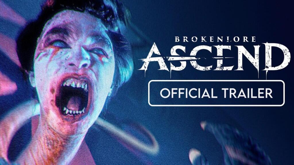 Key art ufficiale di BrokenLore: ASCEND che ritrae la sagoma dei due scalatori sulla Tokyo Tower e il minaccioso yōkai Rokurokubi.