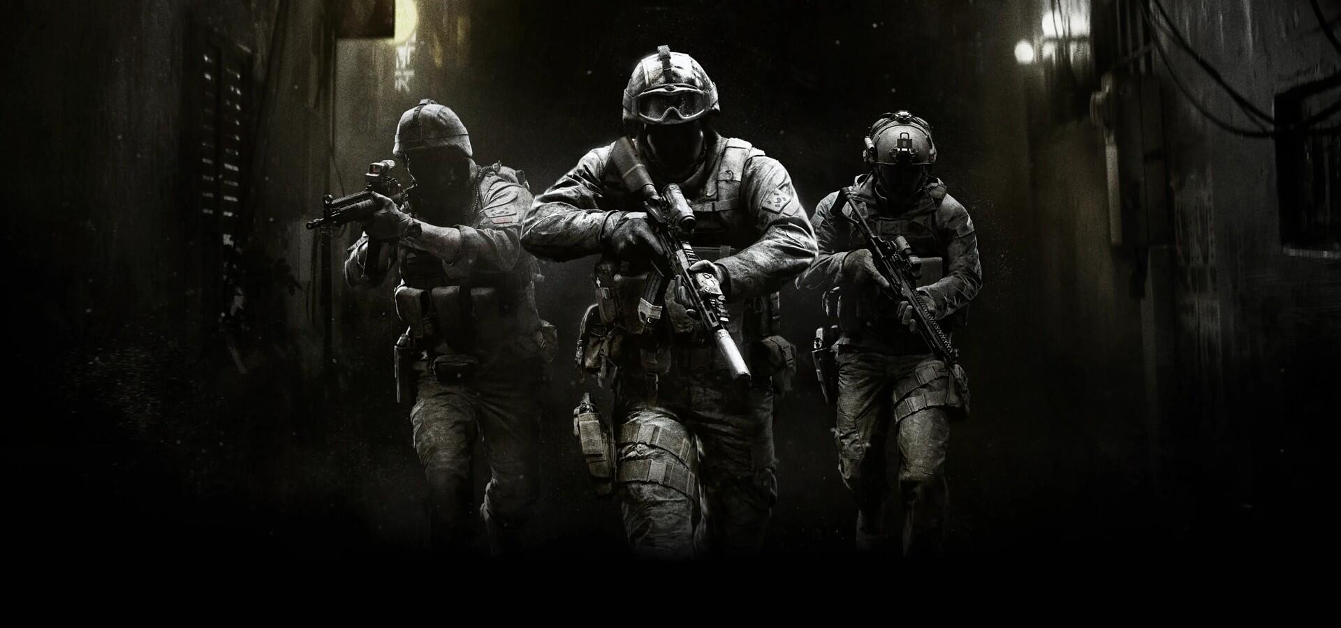 Artwork ufficiale di Call of Duty: Modern Warfare 4 con gli operatori tattici in combattimento urbano.
