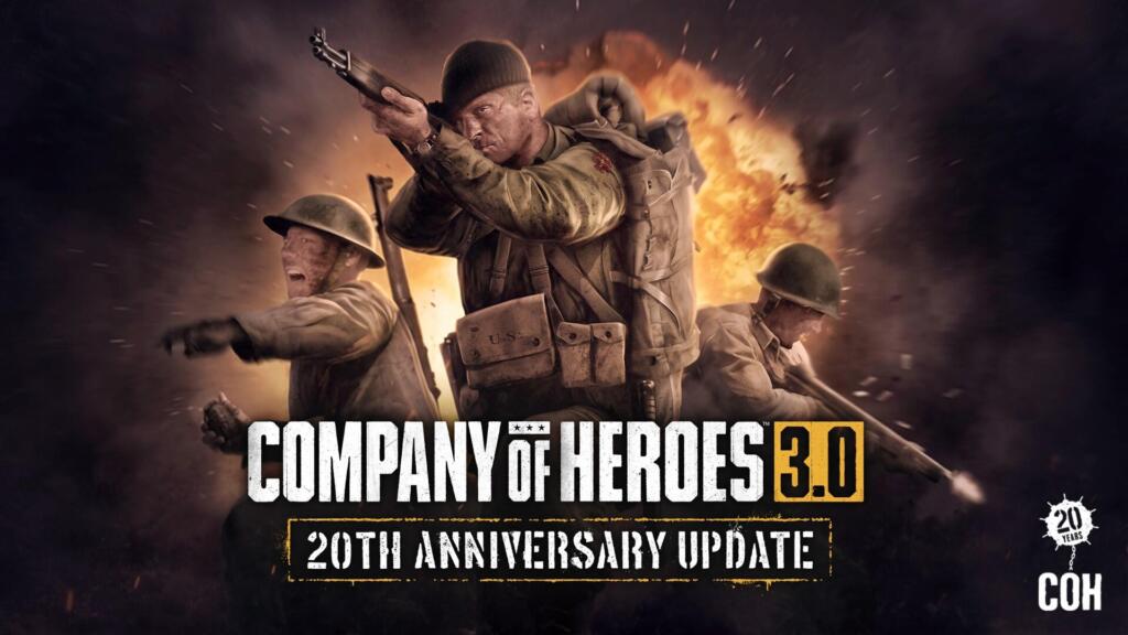Key art ufficiale del Major Update 3.0 di Company of Heroes 3 che celebra il ventennale della serie strategica.