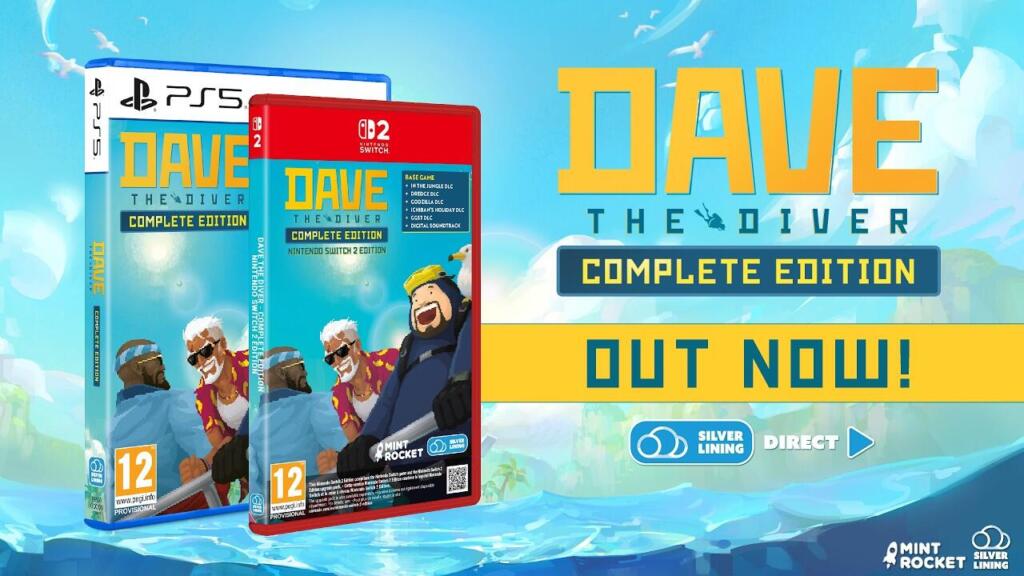 Key art ufficiale di DAVE THE DIVER con Dave immerso nelle profondità marine del Blue Hole