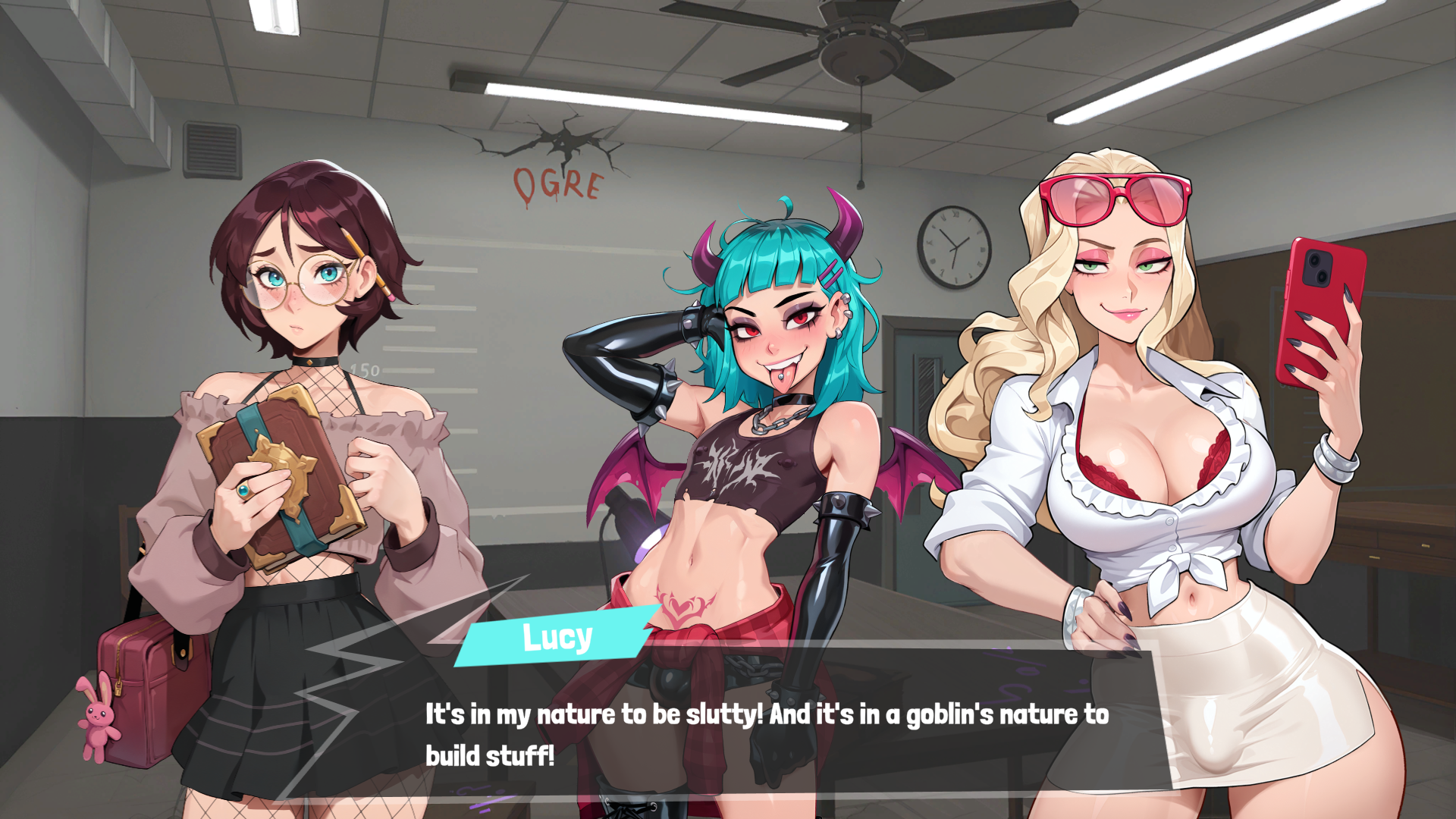 Artwork di FEMBOY FUTA HOUSE: Sticky Fingers con le ambientazioni del nuovo contenuto aggiuntivo