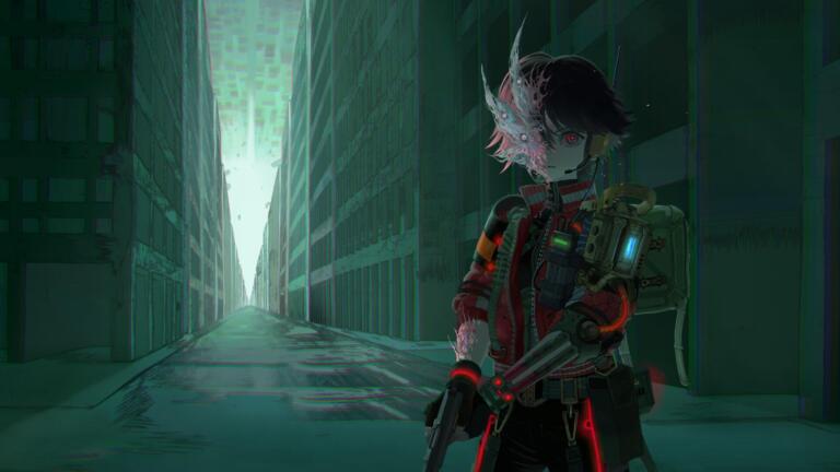 ANOMALITH schermata di gioco con protagonista Reona e menu di