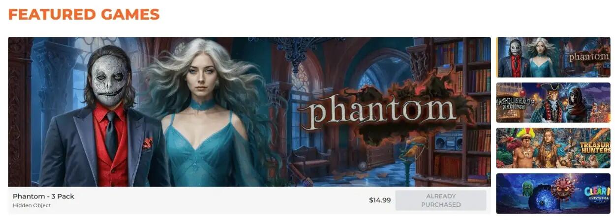 Catalogo dei pacchetti di giochi all'interno del Legacy Games Launcher