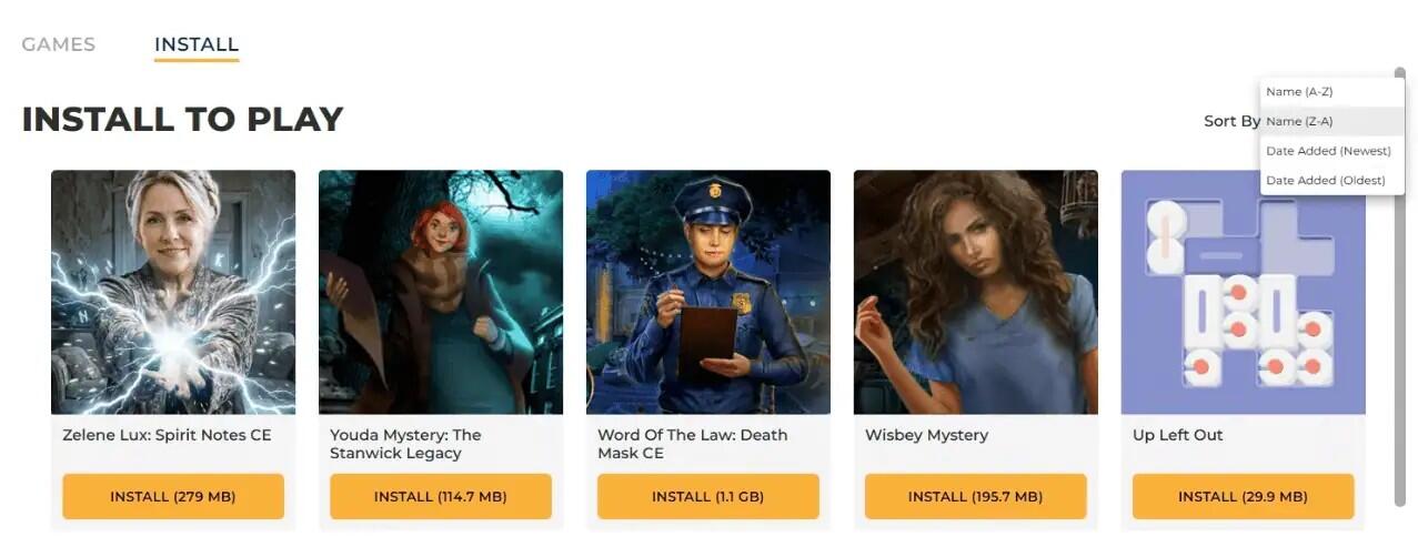 Gestione e ordinamento dei videogiochi nella libreria del Legacy Games Launcher