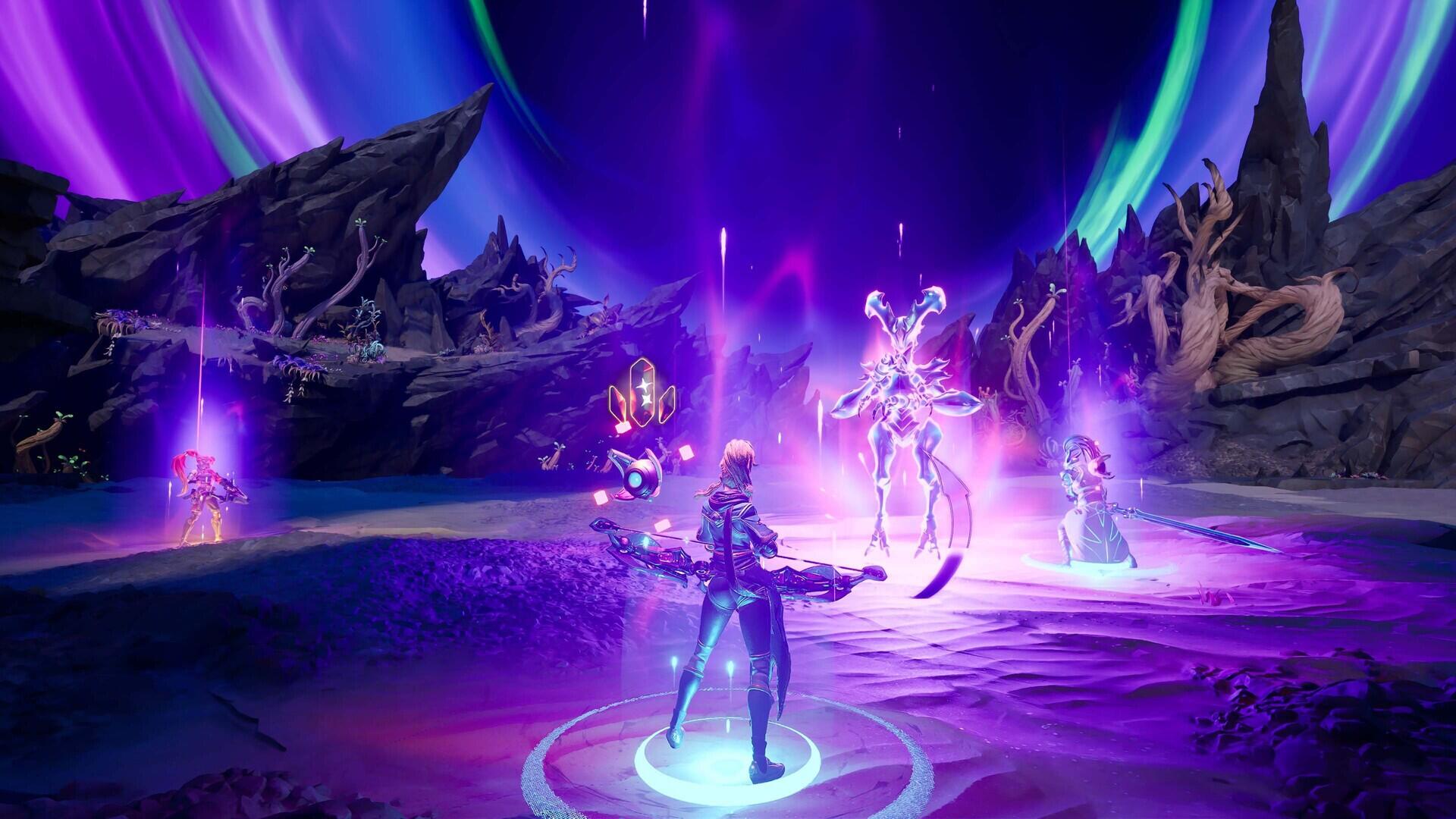 Screenshot di combattimento cooperativo in Marked for Mayhem