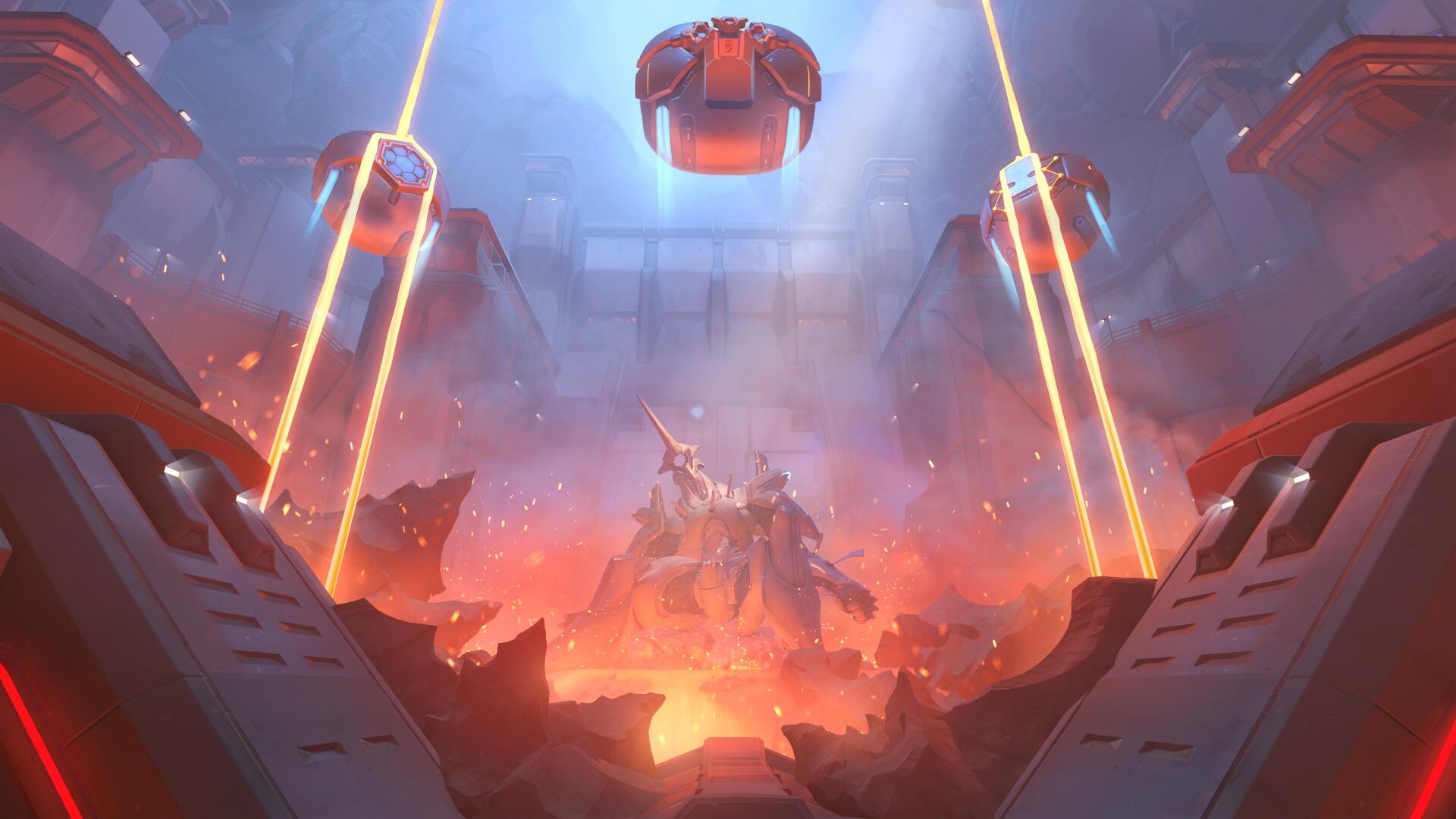 Screenshot panoramico in-game della mappa Trasporto Osservatorio: Grímsvötn in Islanda tra formazioni vulcaniche e ghiaccio.