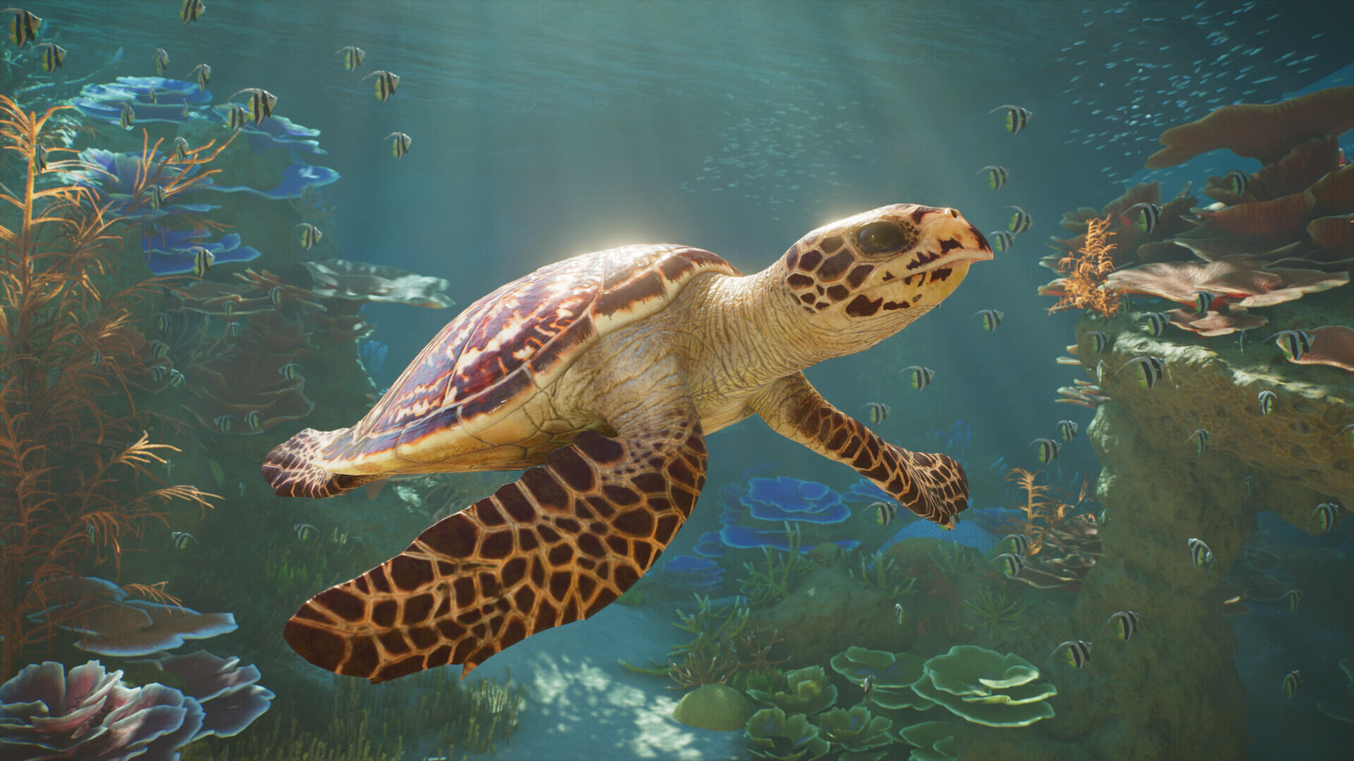 Screenshot in-game di Planet Zoo 2 con la gestione degli habitat e delle specie animali