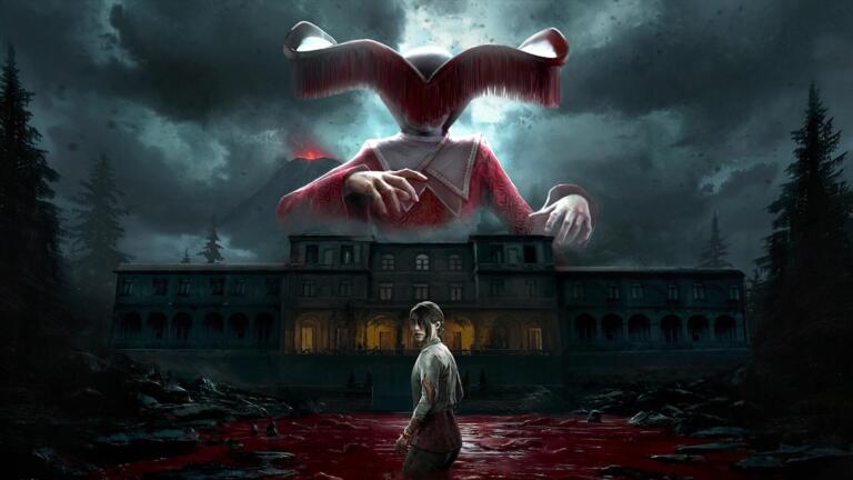 Artwork ufficiale di Remothered: Red Nun's Legacy con la protagonista e l'inquietante Suora Rossa.