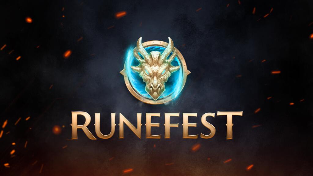 Key art ufficiale del RuneFest 2026 con il logo dorato e lo stemma del drago di RuneScape