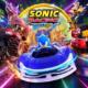 Key art promozionale ufficiale di Sonic Racing: CrossWorlds con Sonic, Shadow, Knuckles e Tails sui kart