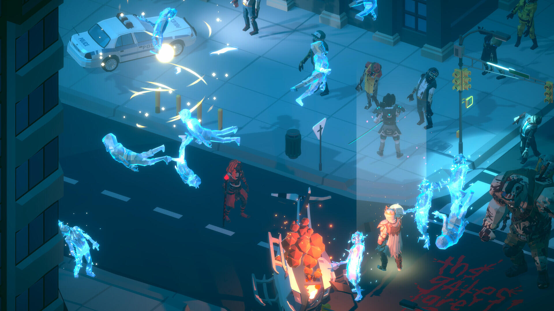 Schermata di gioco di Stolen Realm 2 focalizzata su un'ambientazione ibrida con elementi tecnologici e nemici alieni.