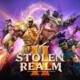 Artwork ufficiale di Stolen Realm 2 che mostra il logo del gioco con portali dimensionali e creature fantastiche