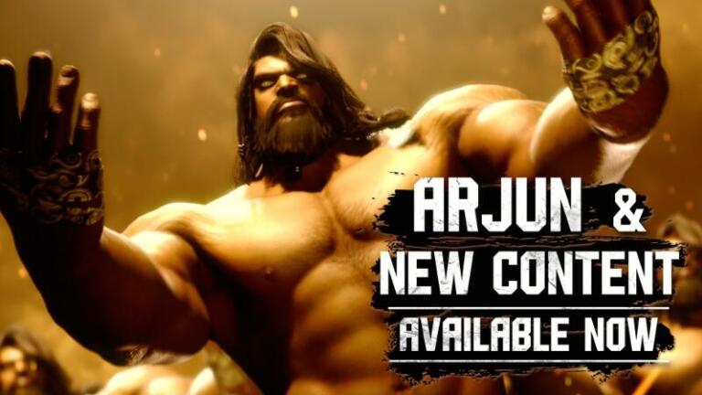 Key art promozionale ufficiale di Street Fighter 6 dedicata al debutto del personaggio Arjun.