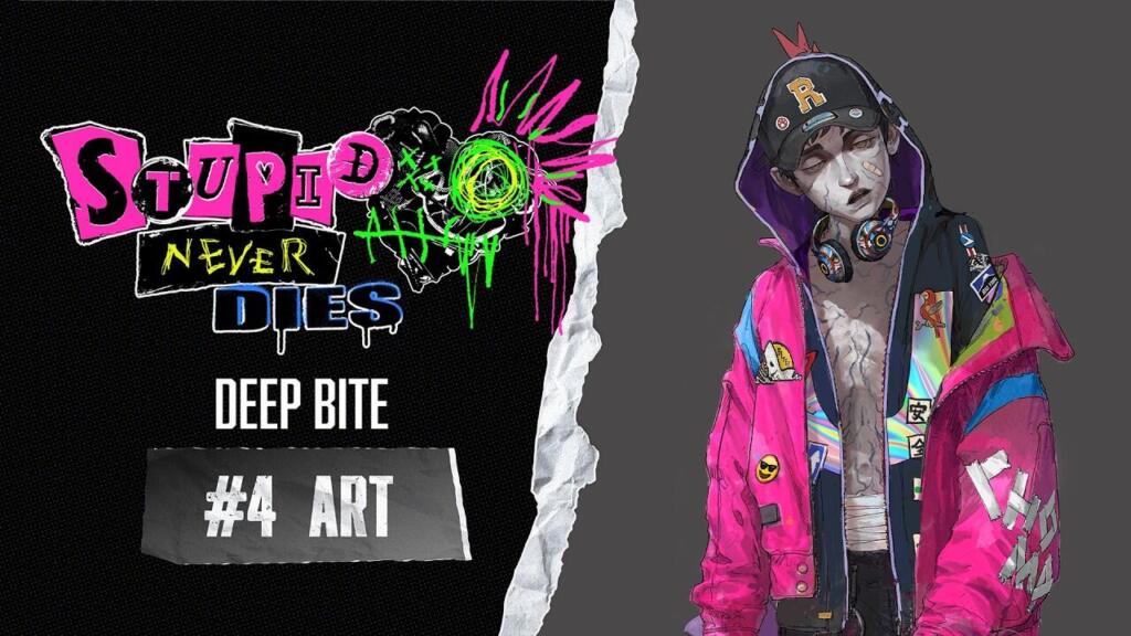 Artwork promozionale e key art ufficiale di Stupid Never Dies