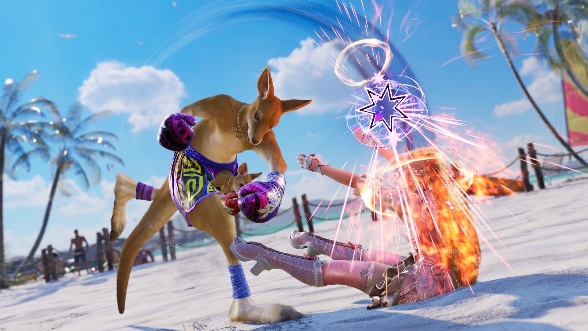 Fase di combattimento ravvicinato con Roger Jr. sul ring di TEKKEN 8