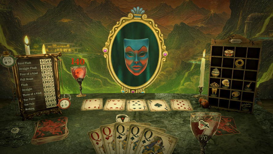 Screenshot in-game di The Devil's Due che mostra l'interfaccia di gioco e il confronto ravvicinato con un boss infernale.