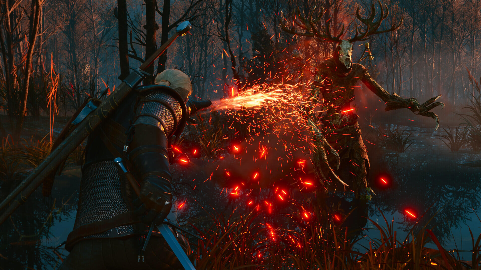 Scorcio paesaggistico del mondo di The Witcher 3: Wild Hunt